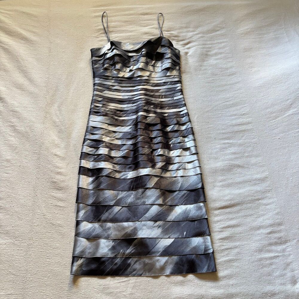 Vintage Cache Abstract Tier Bodycon Dress